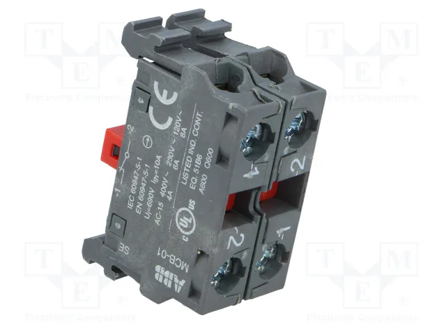 ABB Bloques de Contactos 22mm para Placa Frontal NC x2 ABB Bloques de Contactos 22mm para Placa Frontal NC x2