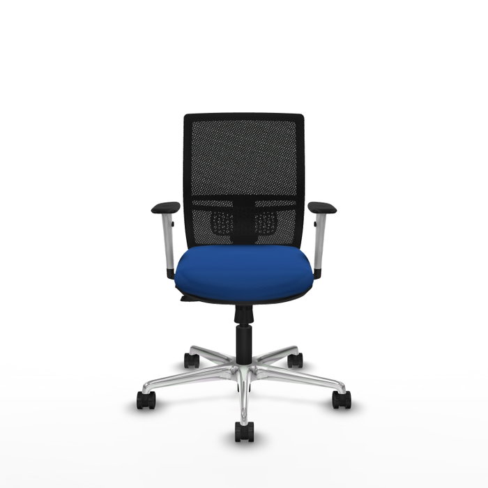 PIQUERAS Y CRESPO Silla de oficina Yunquera con mecanismo Sincro/Traslack Azul y Negro