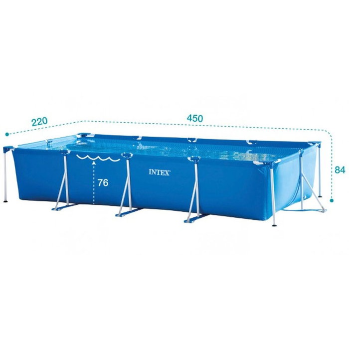 Intex Piscina Frame Rectangular 450X220X84Cm con Bomba