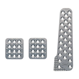 Omp Juego de 3 Pedales de Aluminio Arenado con Acelerador Largo
