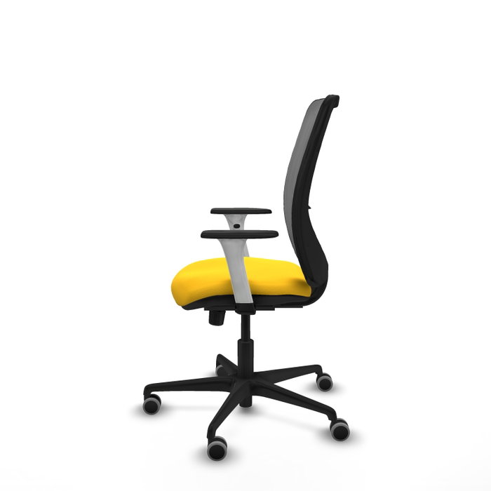 PIQUERAS Y CRESPO Silla de oficina Zulema con mecanismo Sincro, Amarillo y Gris