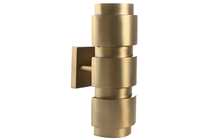 DKD Home Decor Lámpara de Aplique Acero Patinado Dorado Mate