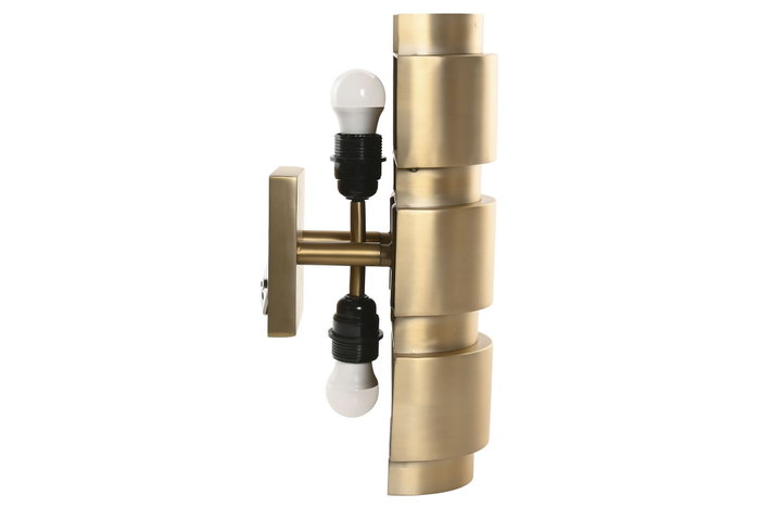 DKD Home Decor Lámpara de Aplique Acero Patinado Dorado Mate