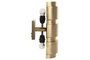 DKD Home Decor Lámpara de Aplique Acero Patinado Dorado Mate