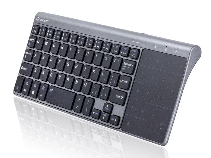 Tracer Expert RF 2.4 GHz Teclado Inalámbrico con Touchpad, Distribución Polaca, Negro