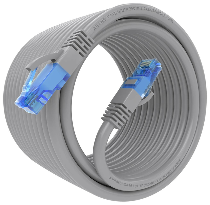 AISENS Cable de Red Cat.6 UTP AWG26 CCA 10m Gris