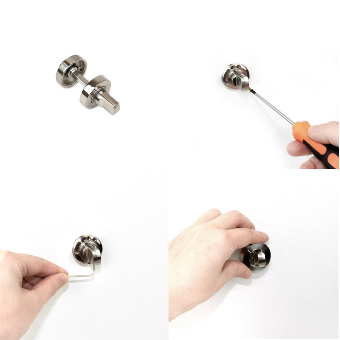 Emuca Lote de 5 condenas con roseta redonda para puertas de interior, diámetro 35mm, Zamak, Níquel satinado Emuca Lote de 5 condenas con roseta redonda para puertas de interior, diámetro 35mm, Zamak, Níquel satinado