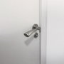 Emuca Lote de 5 condenas con roseta redonda para puertas de interior, diámetro 35mm, Zamak, Níquel satinado