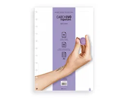 Carchivo Ingeniox Recambio Cuaderno A4 50 Hojas 100gr Rayas Horizontal Papel Premium Opaque Certificado FSC Mix EU ECO-LABEL