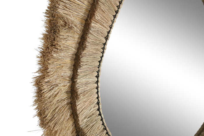 DKD Home Decor Espejo Yute Lágrima Natural 62x5x80 cm