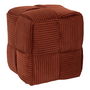 Home Deco Factory Puf Trenzado Scott Terracota Cocooning