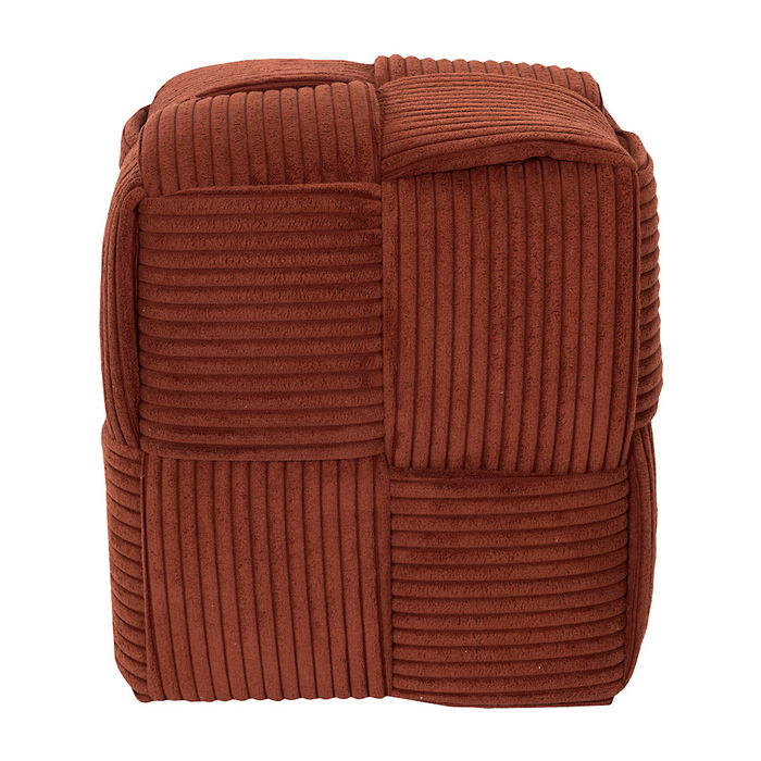 Home Deco Factory Puf Trenzado Scott Terracota Cocooning