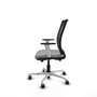 PIQUERAS Y CRESPO Silla de oficina Haches Gris con Malla Negra