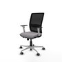PIQUERAS Y CRESPO Silla de oficina Haches Gris con Malla Negra