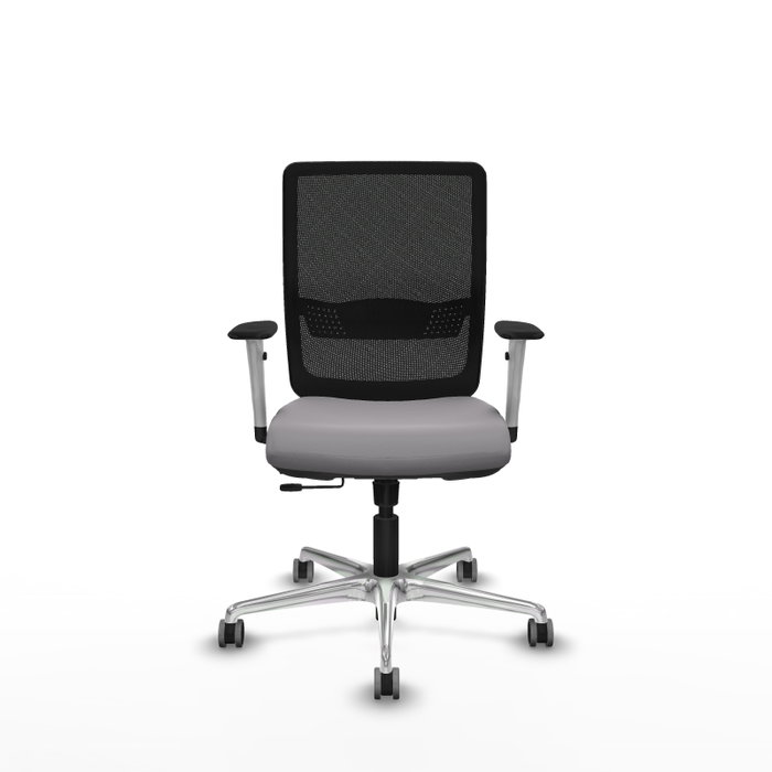 PIQUERAS Y CRESPO Silla de oficina Haches Gris con Malla Negra