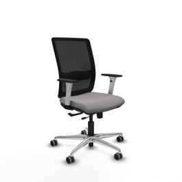 PIQUERAS Y CRESPO Silla de oficina Haches Gris con Malla Negra