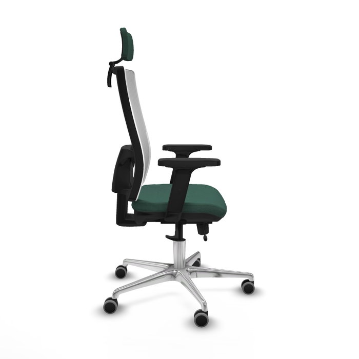 PIQUERAS Y CRESPO Silla de oficina Horna con mecanismo Sincro/Traslack Verde botella y Blanco PIQUERAS Y CRESPO Silla de oficina Horna con mecanismo Sincro/Traslack Verde botella y Blanco