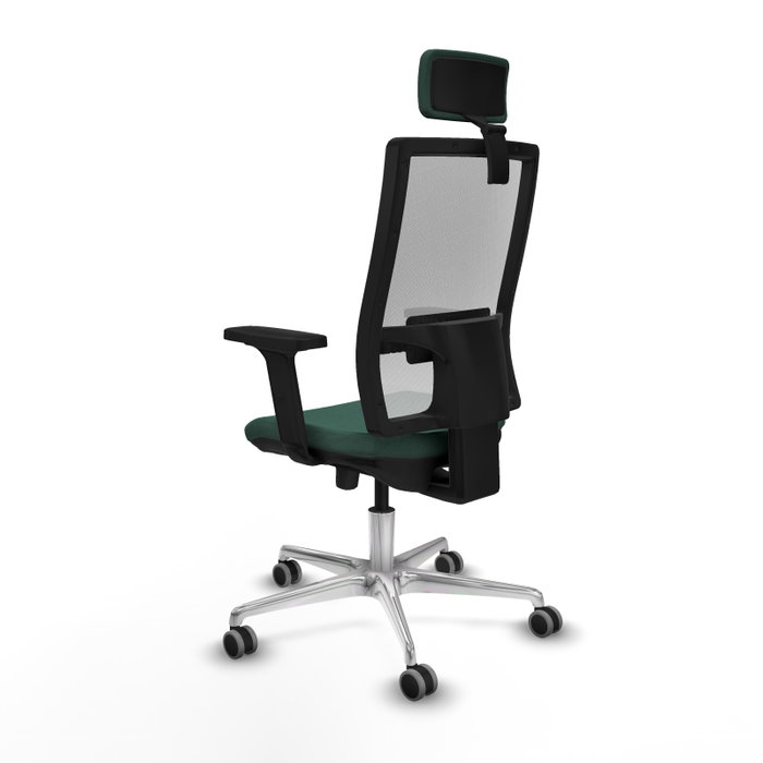 PIQUERAS Y CRESPO Silla de oficina Horna con mecanismo Sincro/Traslack Verde botella y Blanco PIQUERAS Y CRESPO Silla de oficina Horna con mecanismo Sincro/Traslack Verde botella y Blanco