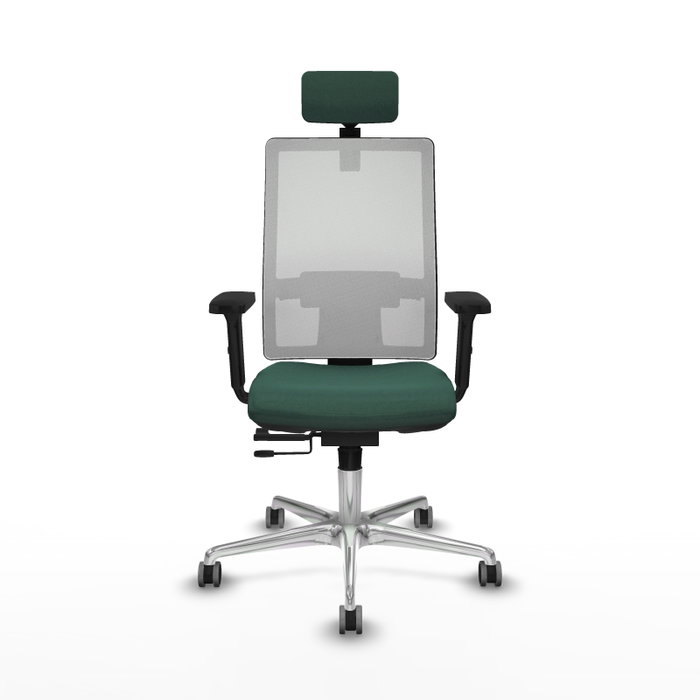 PIQUERAS Y CRESPO Silla de oficina Horna con mecanismo Sincro/Traslack Verde botella y Blanco PIQUERAS Y CRESPO Silla de oficina Horna con mecanismo Sincro/Traslack Verde botella y Blanco