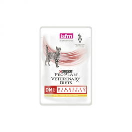 Purina Proplan Diet Feline DM Diabetes M. Alimento Húmedo para Gatos Sabor Pollo 10 Latas x 85 gr