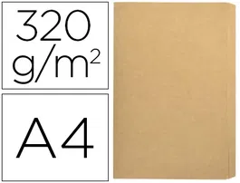 Gio Subcarpeta Cartulina Folio Pocket Bolsa con Solapa Kraft Bicolor 320g/m² 355x283x105 mm Certificado Blue Angel