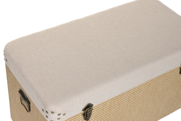 DKD Home Decor Baul Tradicional Beige Natural 80 x 40 x 45 cm Set de 3