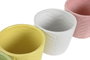 DKD Home Decor Maceta Dolomite Zigzag Surtido de 6 Unidades