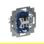 BUSCH-JAEGER Interruptor Oscilante 2400/5 USK - Azul, Cromo, IP20, 1 Módulo, Montaje en Pared, 250 V, 16 A