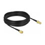 DeLOCK Cable de antena SMA macho a SMA hembra LMR/CFD100 10 m, Negro