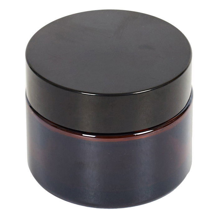 Cosmetic Club Juego 2 Botes Vidrio 50-30 Ml para Cosméticos con Tapa Blanca Interior