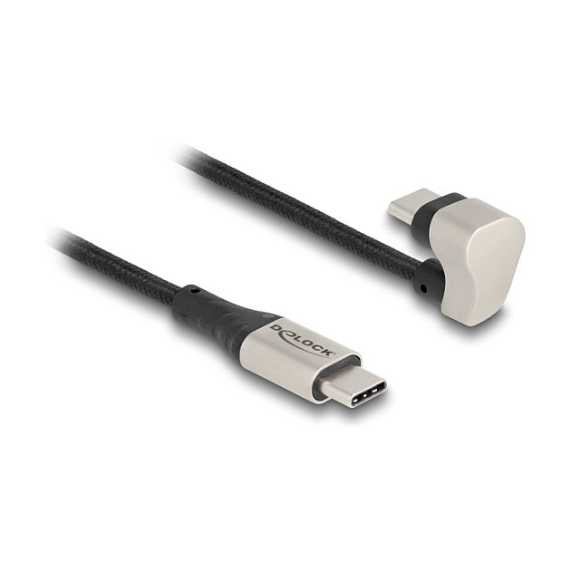 DeLOCK Cable USB 2.0 USB Type-C a USB Type-C en ángulo de 180°, 1 m, 60 W DeLOCK Cable USB 2.0 USB Type-C a USB Type-C en ángulo de 180°, 1 m, 60 W