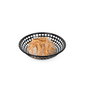 Cesta para el Pan Negro Plástico Redonda 19,6 x 19,6 x 4,6 cm (24 Unidades)