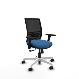 PIQUERAS Y CRESPO Silla de oficina Yunquera con mecanismo Sincro Azul claro y Negro