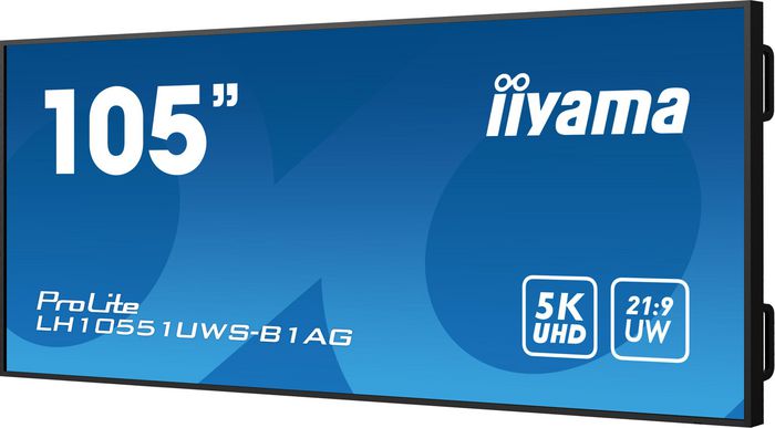 iiyama LH10551UWS-B1AG Monitor Profesional 105 Pulgadas 5120x2160 UW5K Ultra-Wide 21:9 IPS Panel 500 cd/m2 para Modo Paisaje o Retrato, Signage Digital iiyama LH10551UWS-B1AG Monitor Profesional 105 Pulgadas 5120x2160 UW5K Ultra-Wide 21:9 IPS Panel 500 cd/m2 para Modo Paisaje o Retrato, Signage Digital
