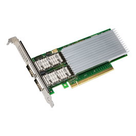 Intel Adaptador de Red E810-CQDA2 2 Puertos QSFP28 100Gb PCIe v4.0 Servidor