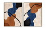 DKD Home Decor Cuadro Lienzo PS Moderno Relieve Surtido de 2 Unidades
