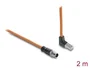 DeLOCK Cable Ethernet M12 X-codificado a RJ45 Acodado 2 m Naranja