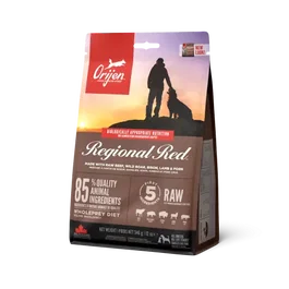 Orijen Canine Adult Regional Red 340gr - Receta con Ternera, Jabalí y Bisonte