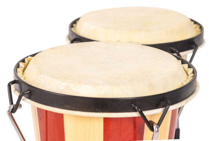 Bongos Jinbao con Parche de Piel de 6,5" X 7,5"