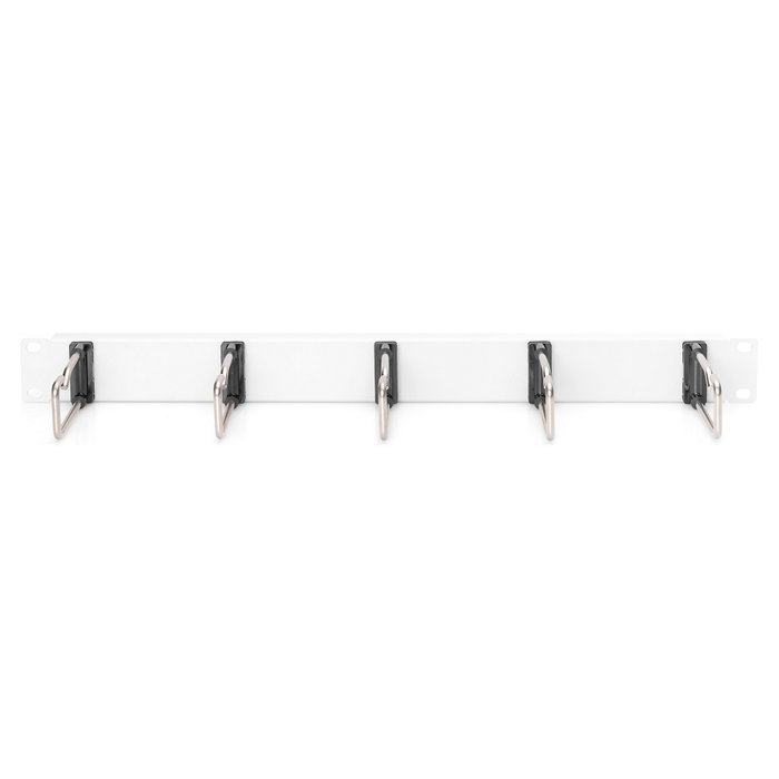 Digitus DN-97666 Panel de gestión de cables con estribos de acero, 1U, Gris