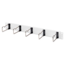 Digitus DN-97666 Panel de gestión de cables con estribos de acero, 1U, Gris