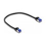 DeLOCK Cable de red RJ45 Cat.6A S/FTP Slim 0,25 m Negro