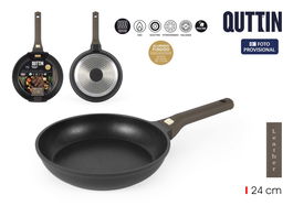 Inde Sartén 24 cm Aluminio Inducción Leather Quttin (6 Unidades)