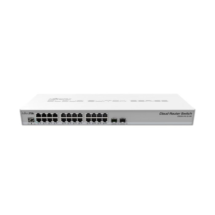 MikroTik CRS326-24G-2S+RM Switch de 24 puertos Gigabit con 2 SFP+ MikroTik CRS326-24G-2S+RM Switch de 24 puertos Gigabit con 2 SFP+