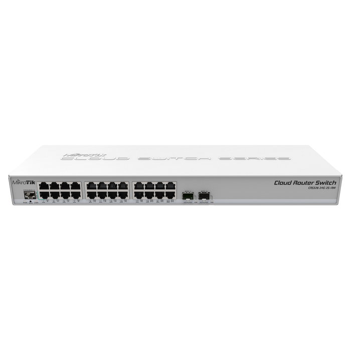 MikroTik CRS326-24G-2S+RM Switch de 24 puertos Gigabit y 2 SFP+ MikroTik CRS326-24G-2S+RM Switch de 24 puertos Gigabit y 2 SFP+