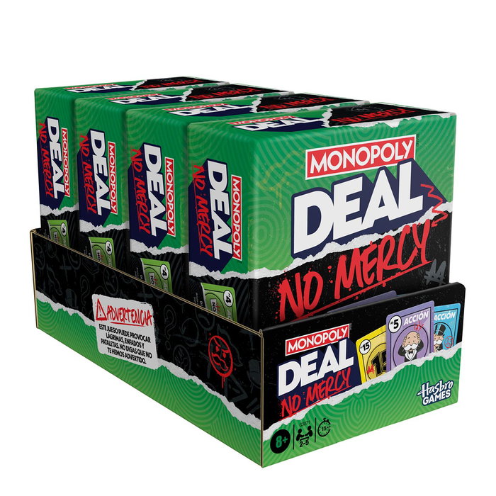 MONOPOLY G3071 Juego de Cartas Monopoly Deal Edición No Mercy, en Español y Portugués, para +8 Años
