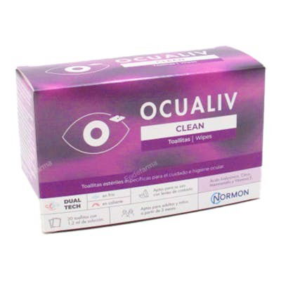 NORMON Ocualiv Clean 30 Toallitas