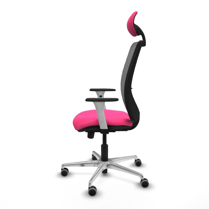 PIQUERAS Y CRESPO Silla de oficina Zulema Rosa y Gris con mecanismo Sincro/Traslack PIQUERAS Y CRESPO Silla de oficina Zulema Rosa y Gris con mecanismo Sincro/Traslack