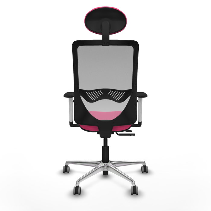 PIQUERAS Y CRESPO Silla de oficina Zulema Rosa y Gris con mecanismo Sincro/Traslack PIQUERAS Y CRESPO Silla de oficina Zulema Rosa y Gris con mecanismo Sincro/Traslack
