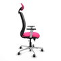 PIQUERAS Y CRESPO Silla de oficina Zulema Rosa y Gris con mecanismo Sincro/Traslack